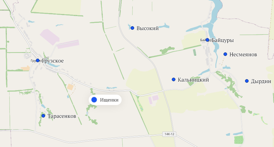 Карта населенных пунктов от Фамилио