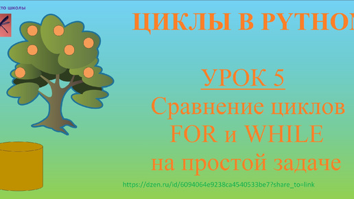 Descargar video: Циклы в Python. Урок 5. Сравнение циклов FOR и WHILE на простой задаче.