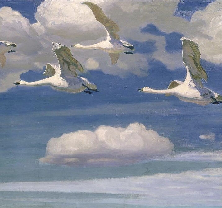 Аркадий Рылов. В голубом просторе. 1918. Изображение из открытых источников.