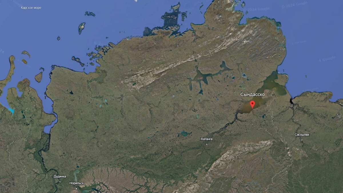 Сындасско на карте