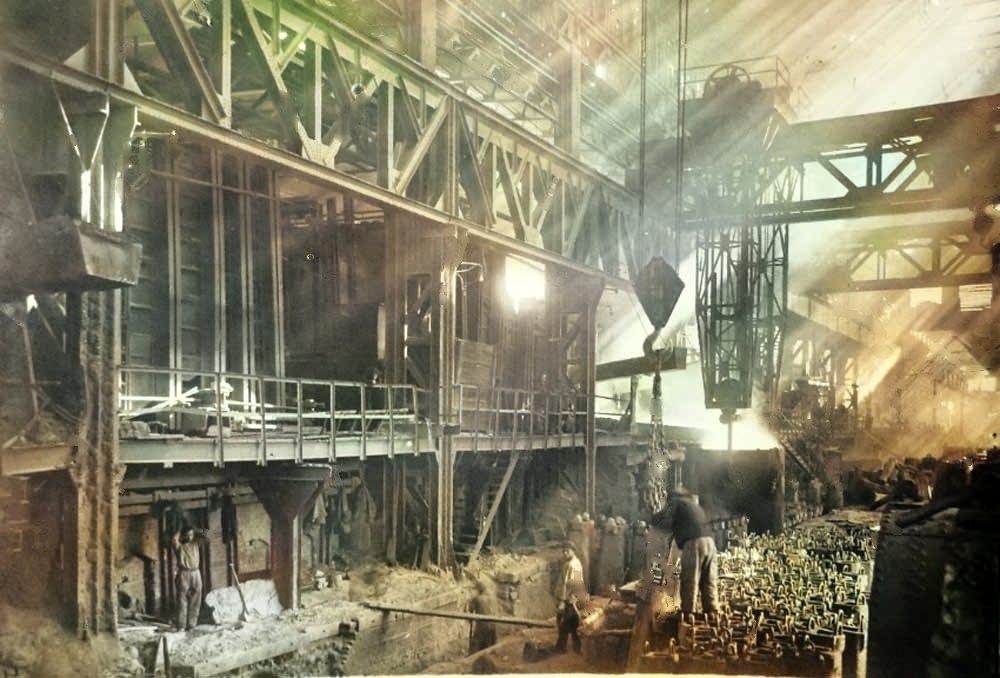 Мартеновский цех Надеждинского завода, начало 20-го века