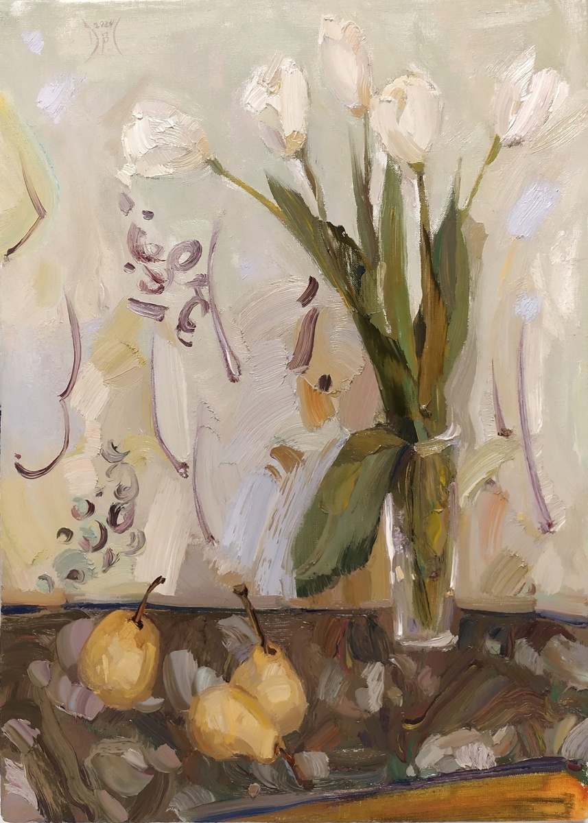 Диана Самойлова, "Душа белого тюльпана", 2024, Х./м., 67*48 (Омск, 2000 г.р.)