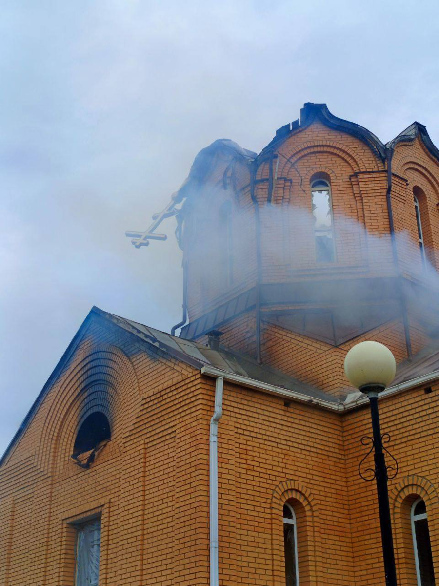 Храм Святителя Николай в с. Грузское Борисовского района. Последствия