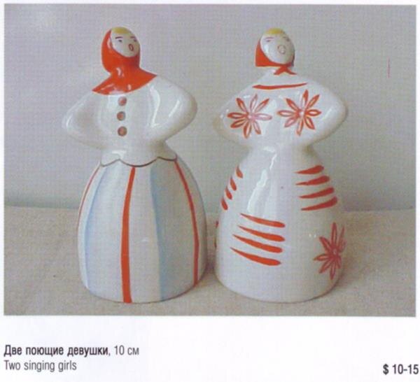 Варианты росписи "поющих девушек".
