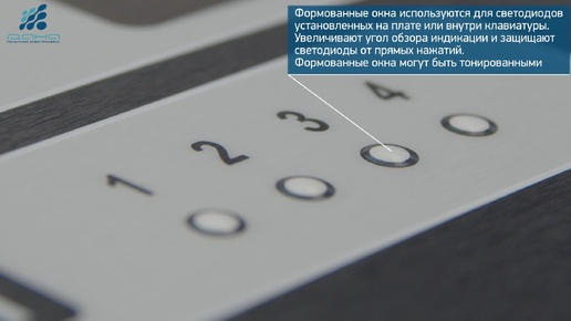 Формованные окна в пленочных клавиатурах.