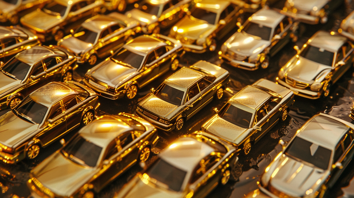 Покупка автомобиля в России становится не просто дорогим, а очень дорогим удовольствием. Изображение сгенерировано нейросетью Midjourney