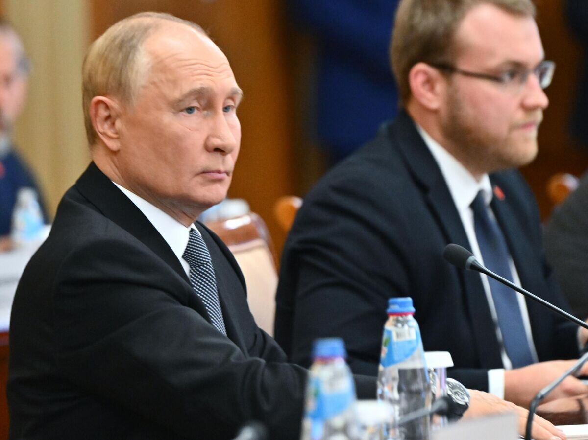   Президент России Владимир Путин во время российско-монгольских переговоров в Улан-Баторе© РИА Новости / Кристина Кормилицына