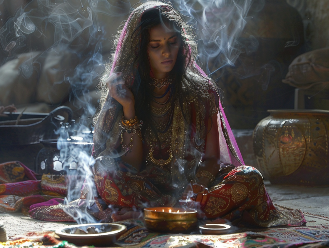 Сжигание красного благовония помогает разжигать пламя любви и желания. 