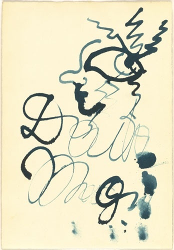 Магритт. Дада Маг. 1921. Бумага, синие чернила, перо.