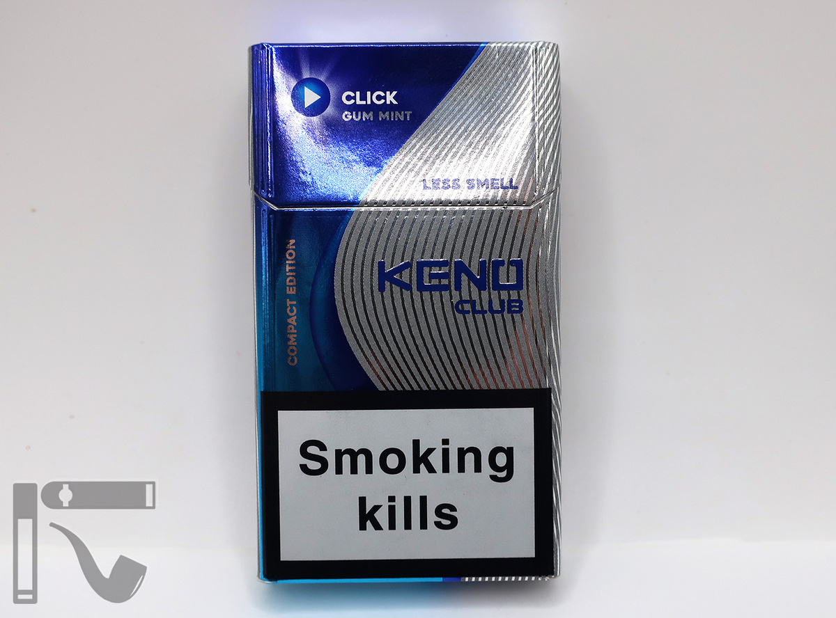 Сигареты Keno Club Click Gum Mint. Фото: © канал "Уголок Курильщика"