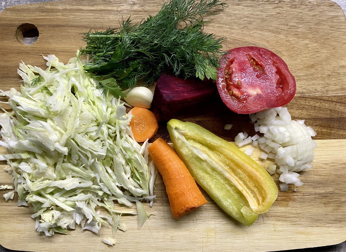 Приготовление борща. Фото автора