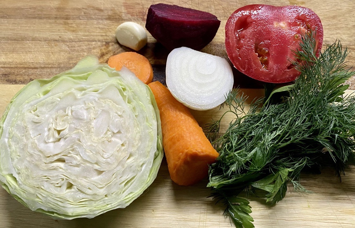 Ингредиенты для диетического борща. Фото автора