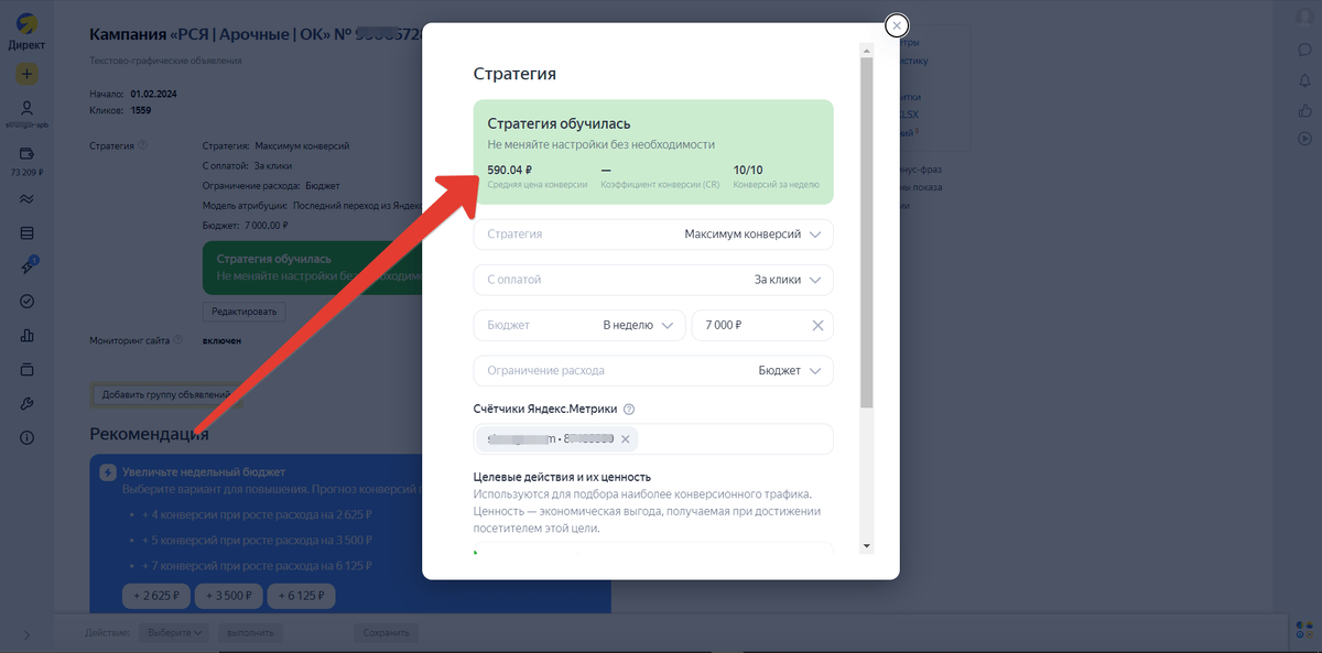 Рекламных кампаний у заказчика не было, поэтому обучать и надстраивать тоже было нечего 