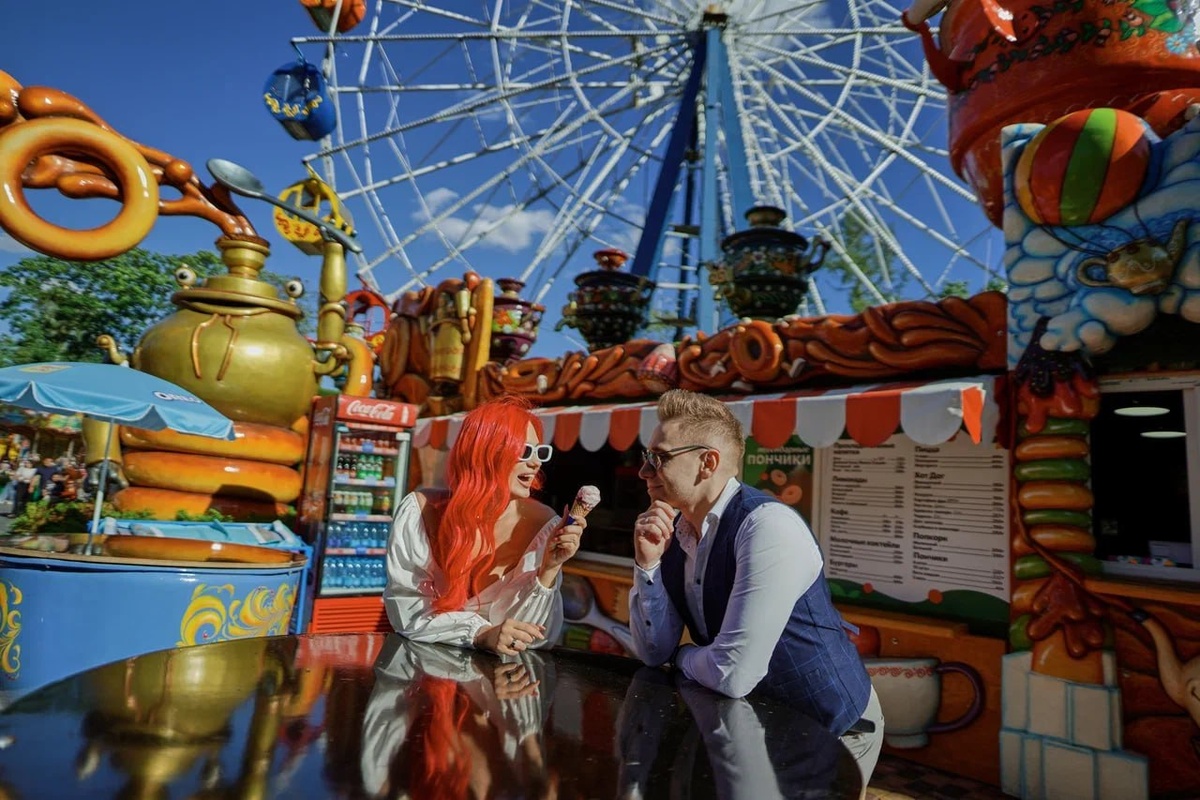Центральный парк Мытищ на правом берегу Яузы. 
