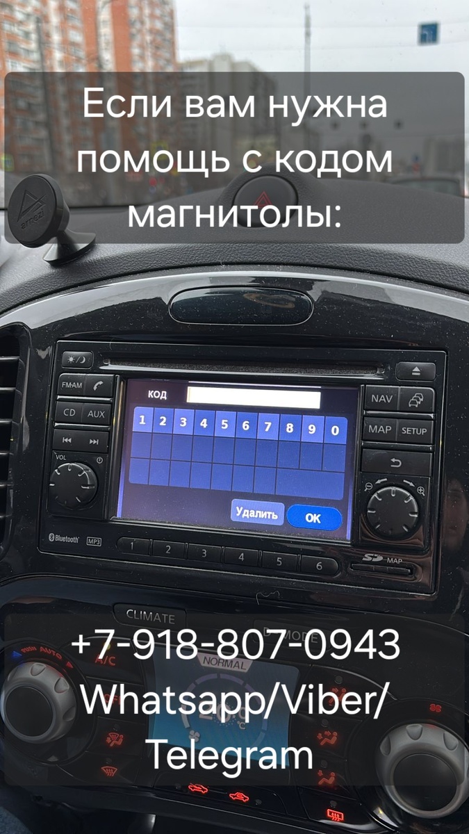 Магнитола Ниссан Жук просит код