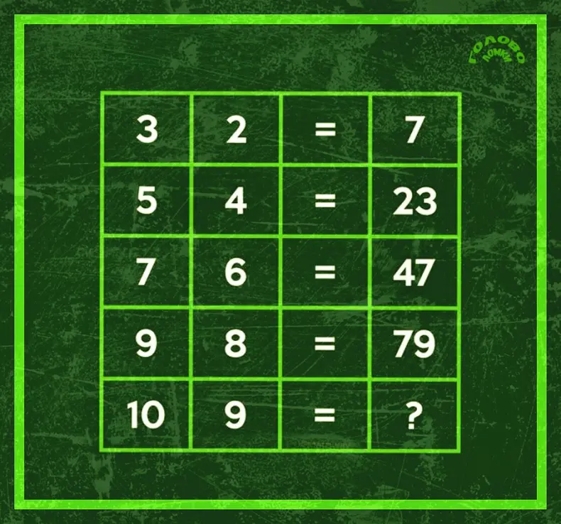 Математический тест - определите число вместо знака вопроса