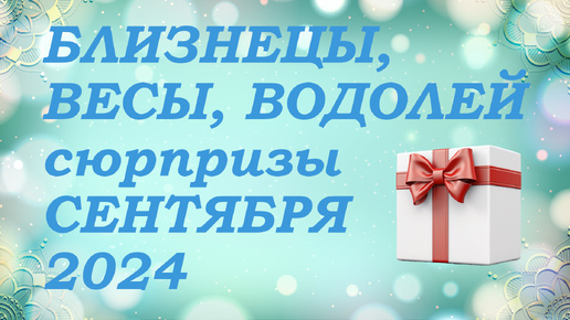 СЮРПРИЗЫ сентября 2024 года для знаков ВОЗДУХА (близнецы, весы, водолеи) КИППЕР прогноз