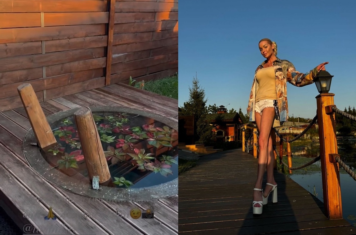 Анастасия Волочкова показала красивую купель, которую приготовили специально для нее. Фото: социальные сети.