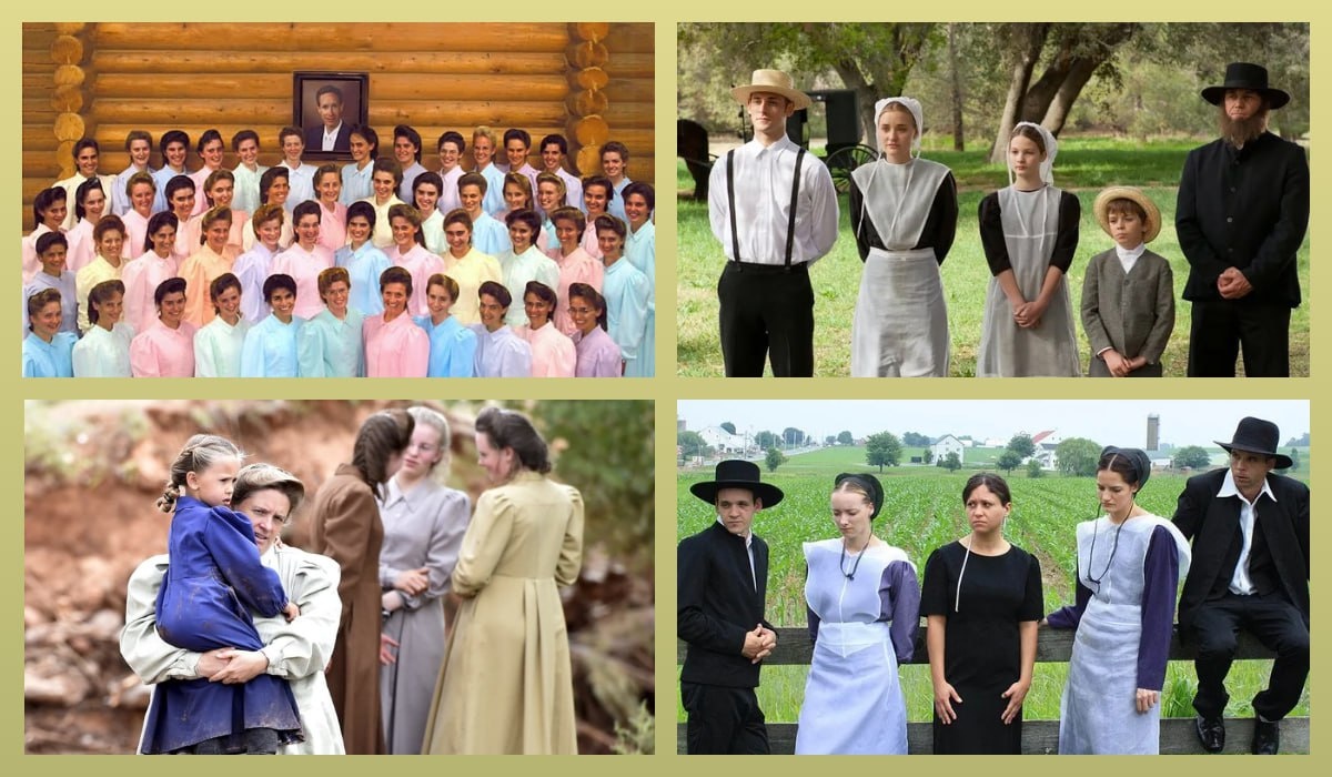 В левом верхнем углу жёны лидера мормонов Уоррена Джеффса, осужденного на пожизненное заключение.