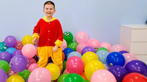 Popping colored balloons