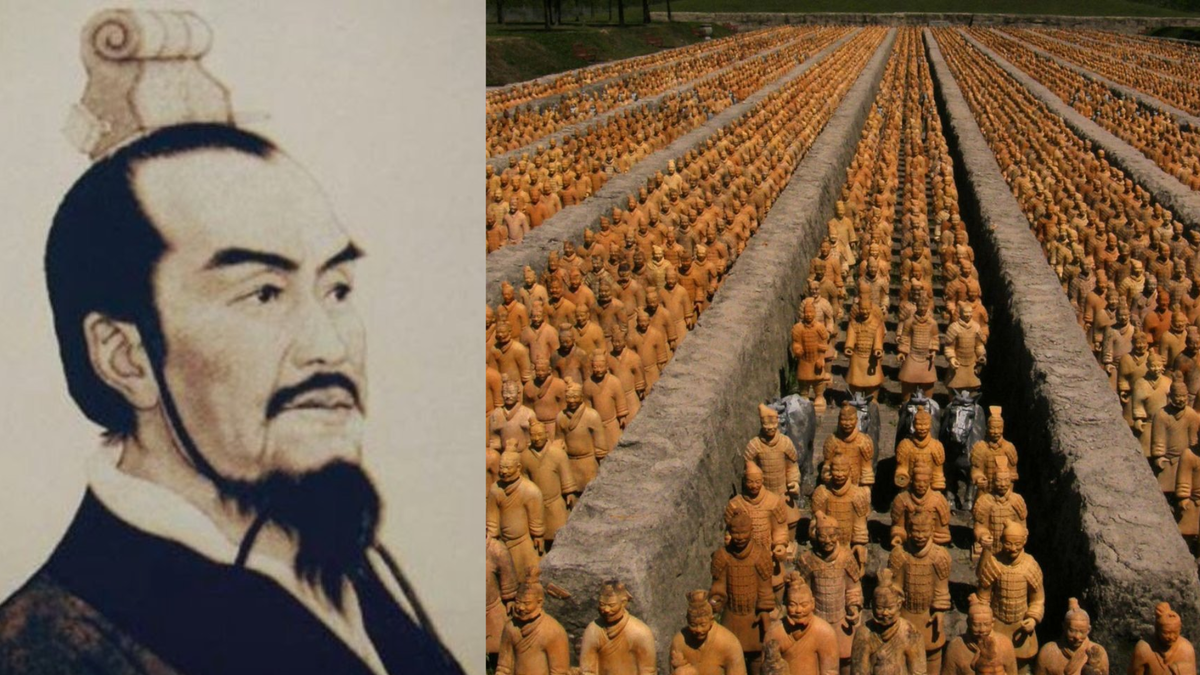 Внешность императора и терракотовая армия в его усыпальнице. Источник изображения: vbeidaihe.ru