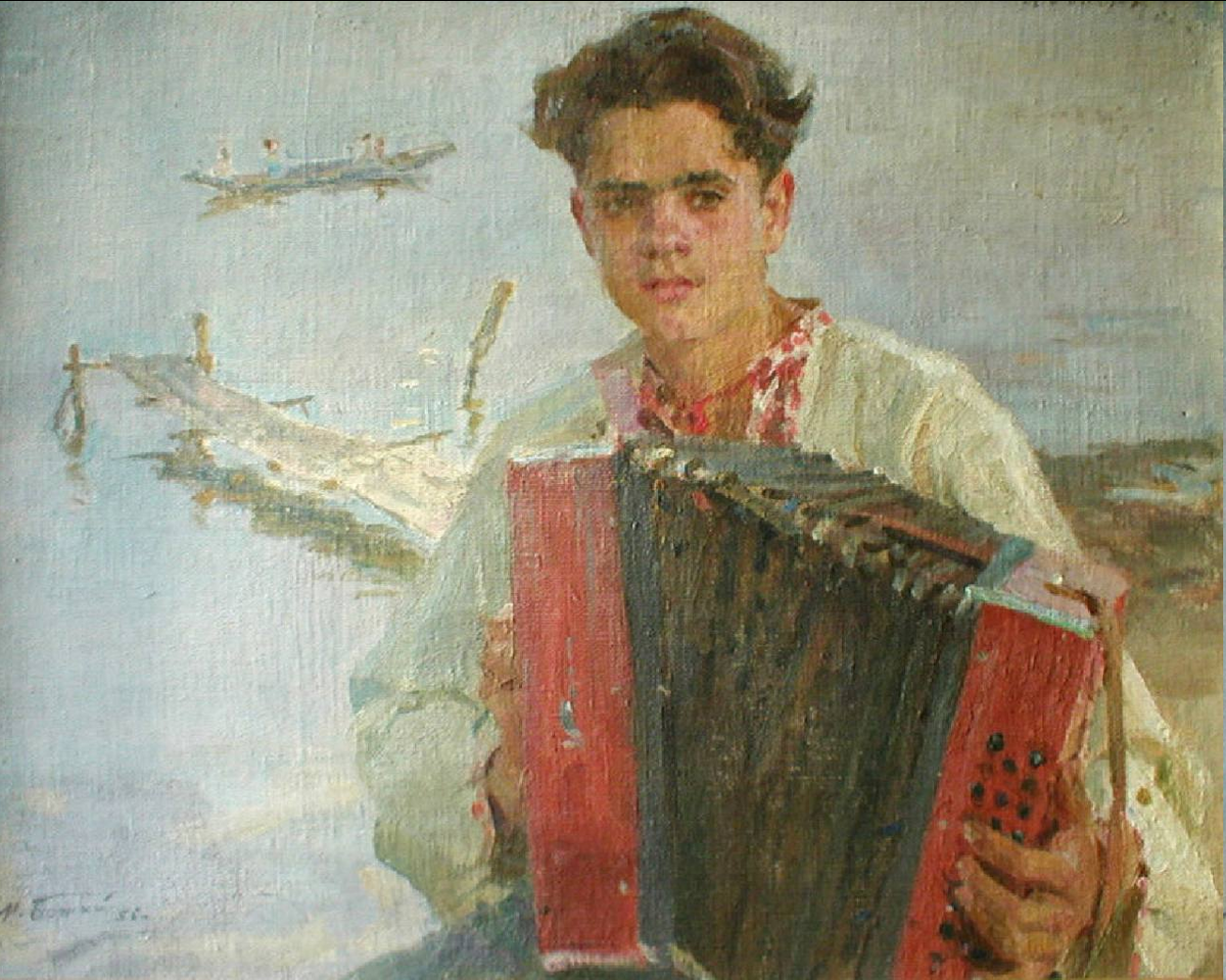 Михаил Божий. «Молодой баянист». 1957