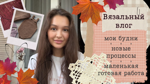 околоВЯЗАЛЬНЫЙ ВЛОГ🎨 мои будни😺 начала два плечевых изделия🧶