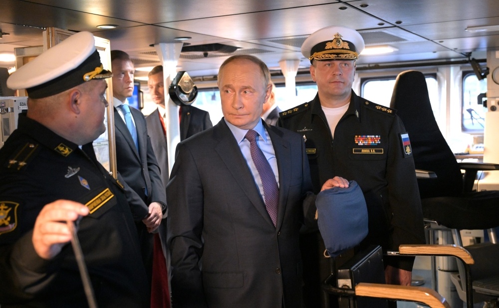 Путин осмотрел новый корвет "Резкий" / Фото: Пресс-служба президента России  📷
