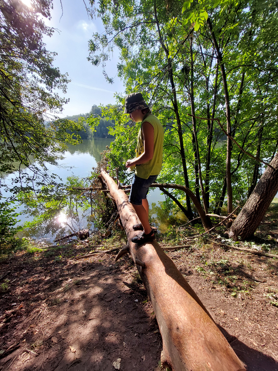 Мишина координация на фото. Ноги согнуты, руки согнуты, еле держится, боится упасть.