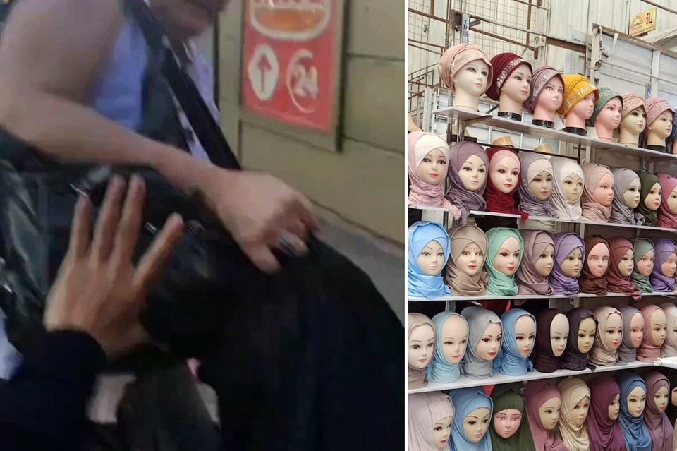    Женщина напала на дагестанок, которые шли по улице в хиджабе. Фото: соцсети/Асламова Дарья