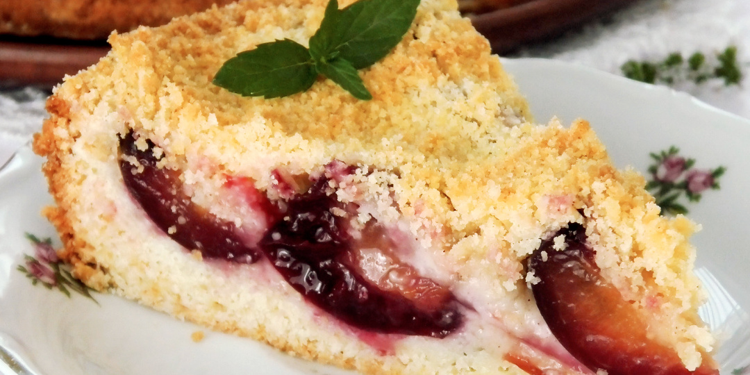 Очень вкусный пирог со сливами🍂🥧