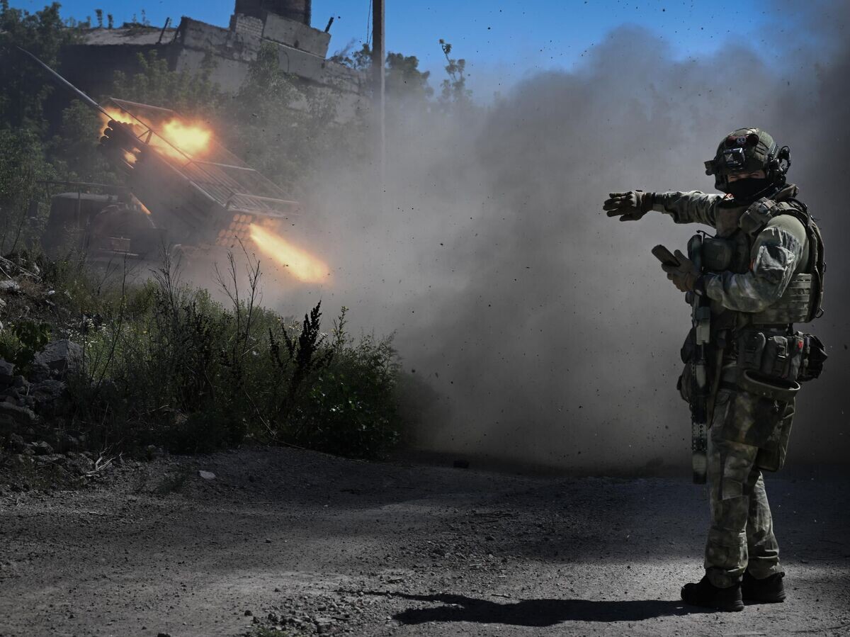    Боевая работа РСЗО "Град" ВС РФ в зоне СВО© РИА Новости / Станислав Красильников