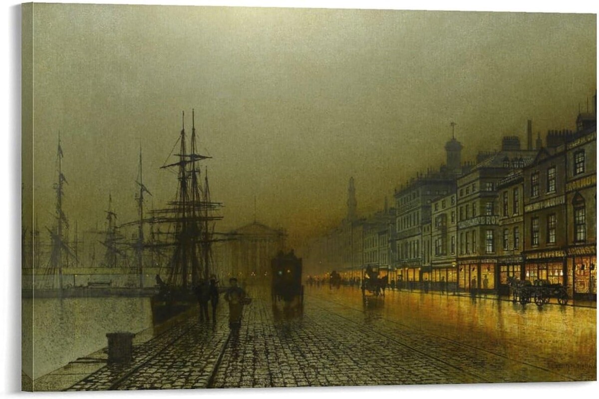  Джон Эткинсон Гримшоу  "Ночной вид на гавань"