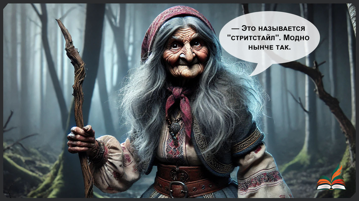 Баба-Яга в модной одежде 