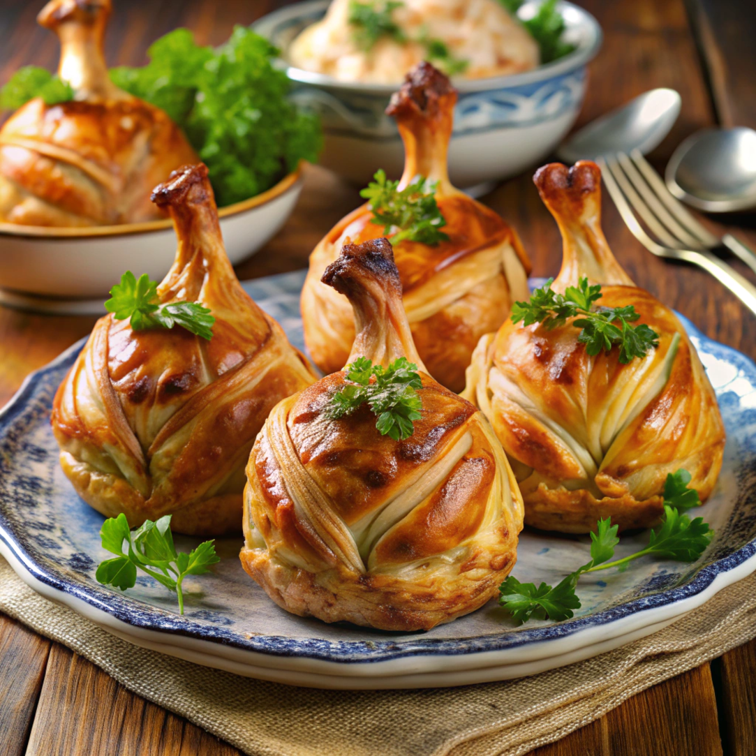 Куриные голени в "мешочках" из теста в духовке: Нежное и ароматное блюдо