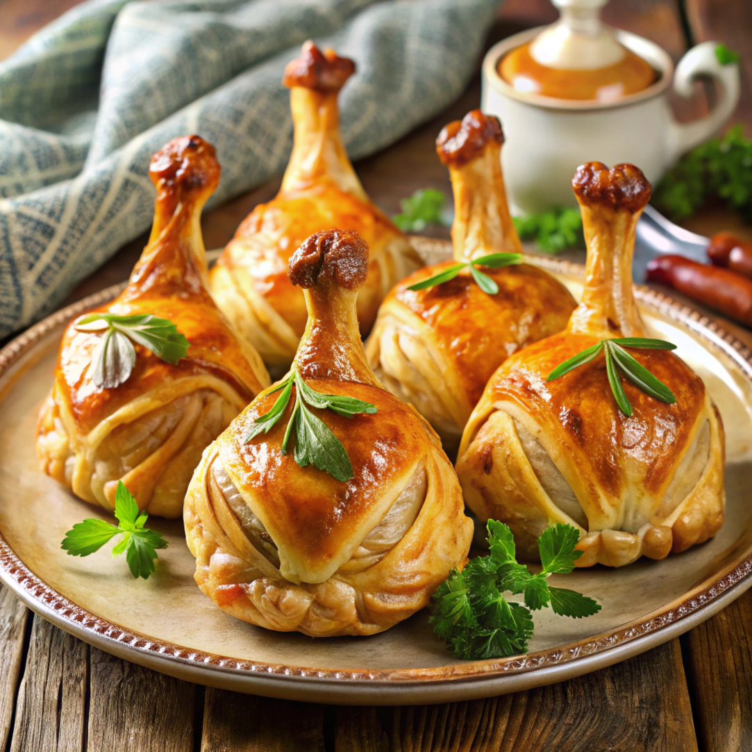 Куриные голени в "мешочках" из теста в духовке: Нежное и ароматное блюдо