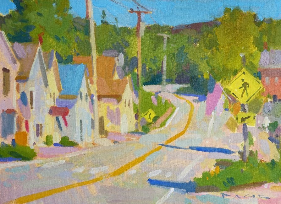 Колин Пейдж. Beach Road. oil on canvas, 12x16"