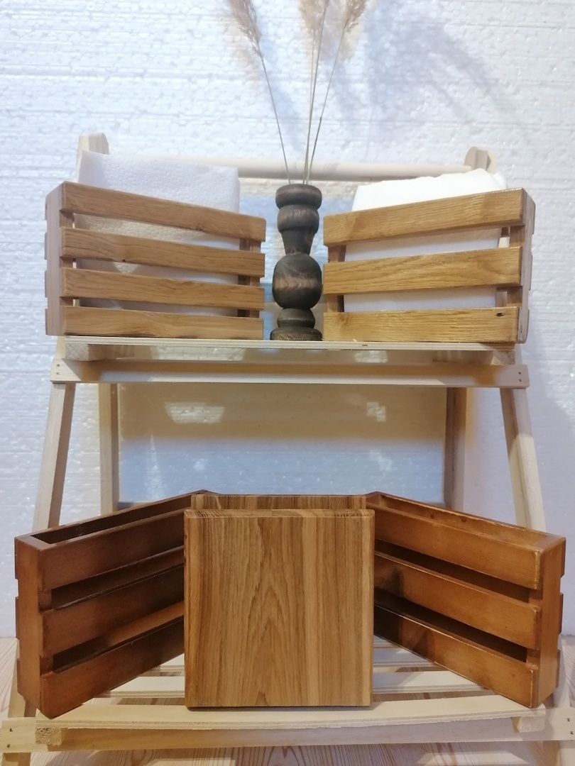 Салфетницы из дров.