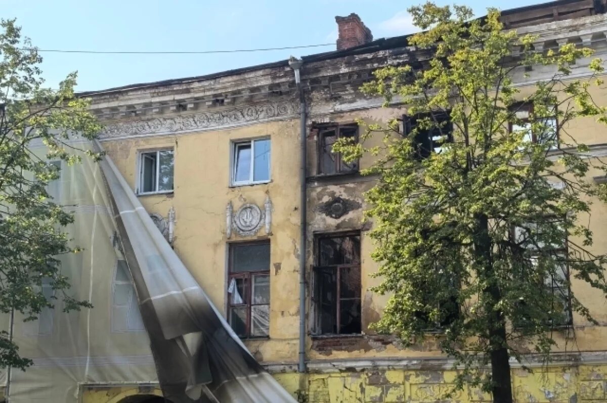    Сгоревшее здание на Советской улице хотят продать в 2025 году