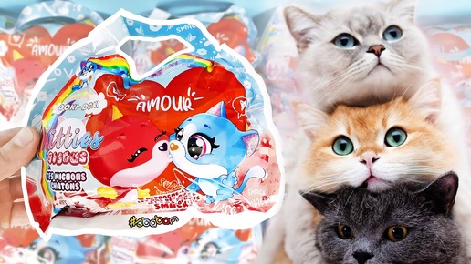 КОТЯТА ДОКИ-ДОКИ ПОЦЕЛУИ 2024! Плюшевые игрушки, сюрпризы СБАБАМ Kinder Surprise unboxing