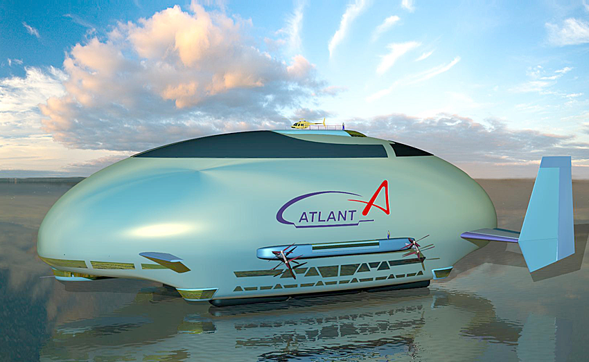                                        Вариант дирижабля «Атлант» с приводнением