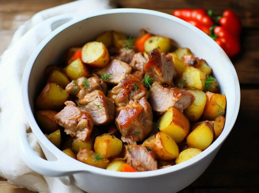 Что может быть прекраснее мяса с картофелем?:)