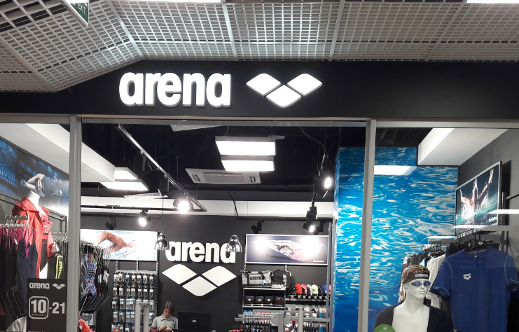 Оформление отдела "Arena" ТЦ "Новая Столица"