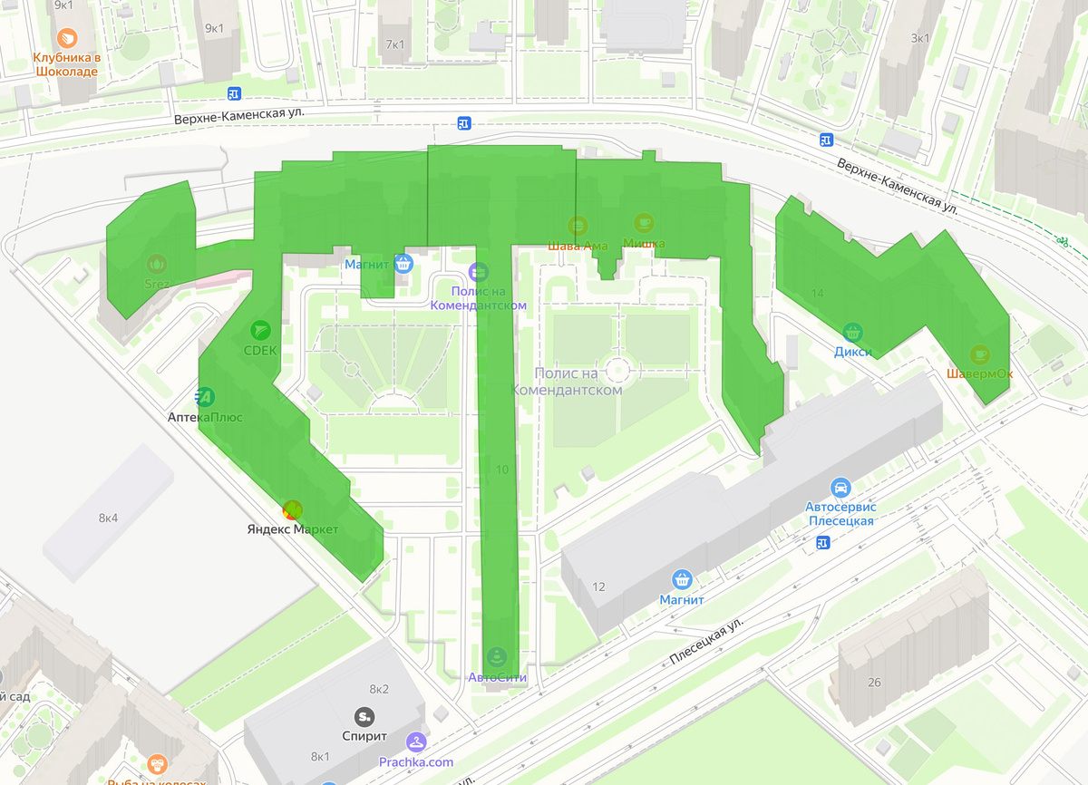 Скрин с Яндекс Карт