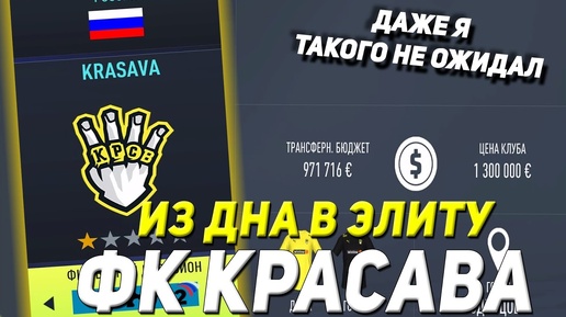 ИЗ ДНА В ЭЛИТУ | ФК КРАСАВА | FIFA 22 КАРЬЕРА ТРЕНЕРА