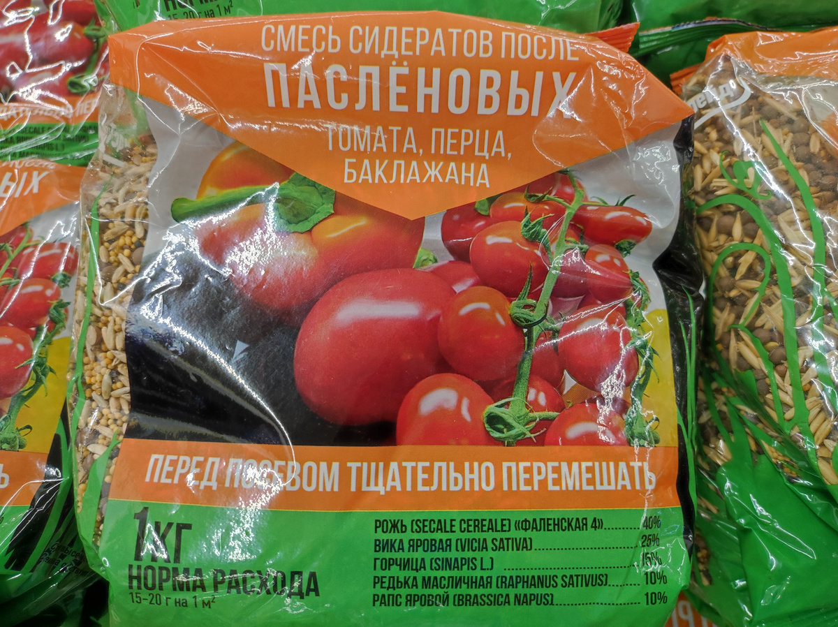 Фото автора, семена сидератов в продаже, сентябрь 2024 года