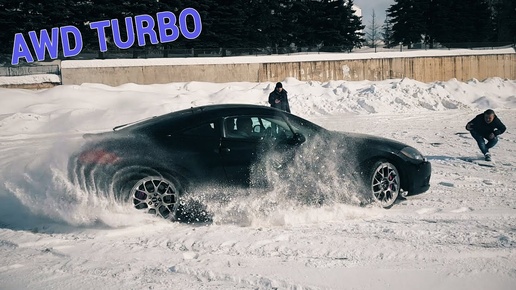 Snow all wheels burnout Mitsubishi Eclipse GS AWD 4G