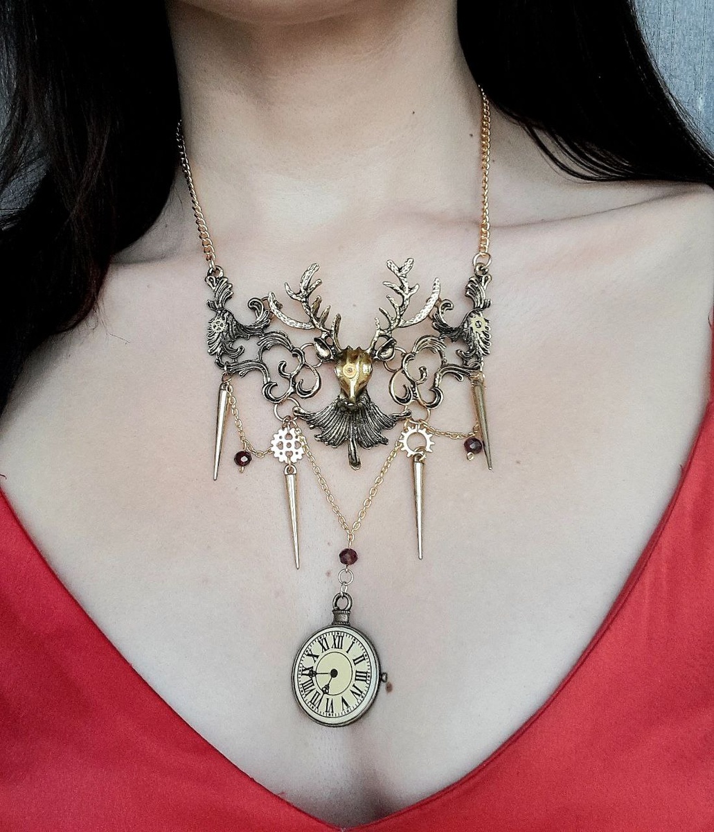 Колье в стиле "Стимпанк" от бренда "FantasTka"