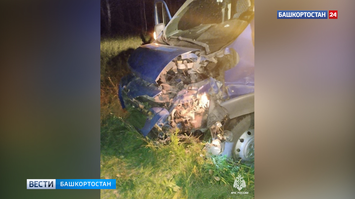    Автобус с пассажирами столкнулся с легковушкой на трассе M-5 в Башкирии