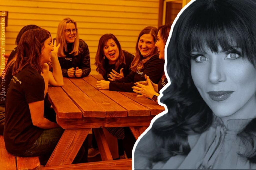 Мелисса Оден. На заднем плане участницы проекта The Abortion Survivors Network (Организация переживших аборт)